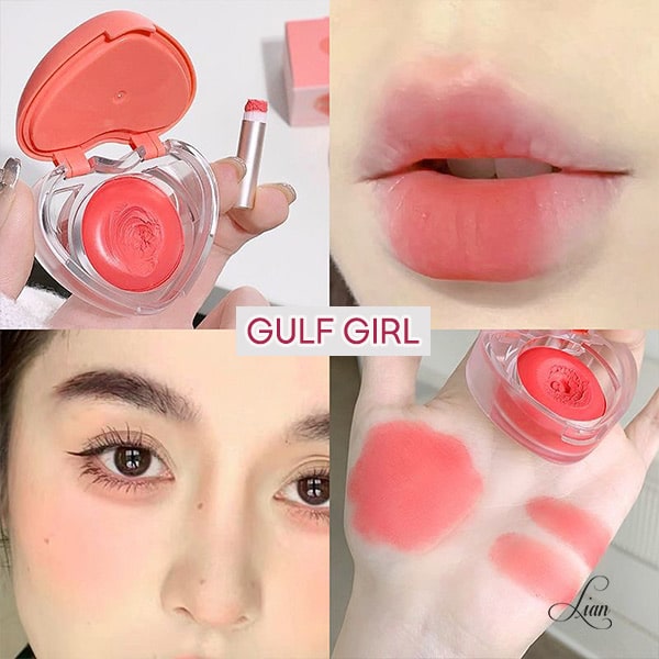 رژگونه و رژلب قلبی gulf girl