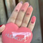 تست 4 رنگ رژگونه روی انگشتان