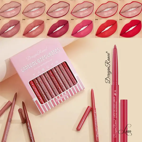 مداد لب پیچی دراگون ضد آب طیف صورتی