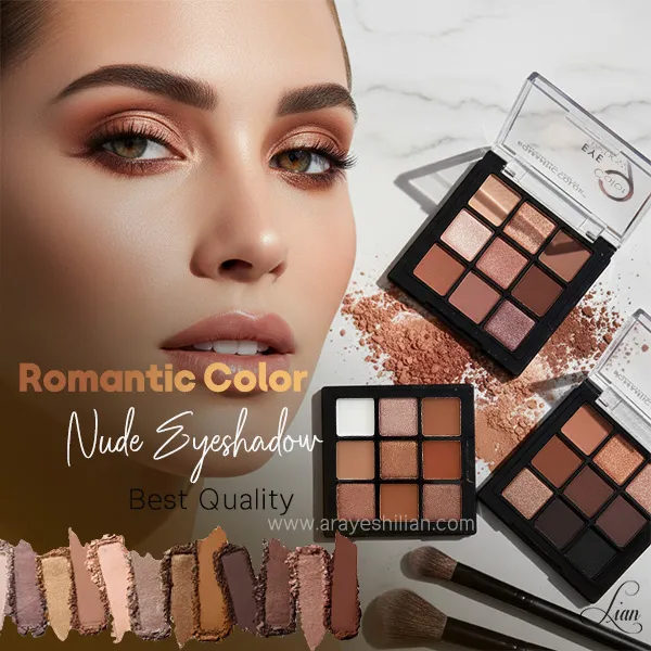 R.c-eyeshadow7 پالت های سایه چشم 9 رنگ رومانتیک
