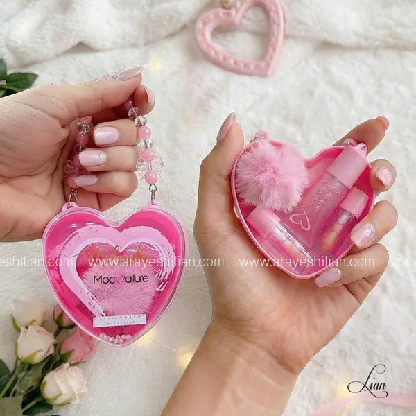 lucky-lipbalm9 پک لیپ گلاس قلبی موکالر