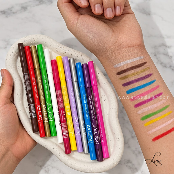 neon-flormar-pencil-pack4 پک خط چشم و لب رنگی نئونی